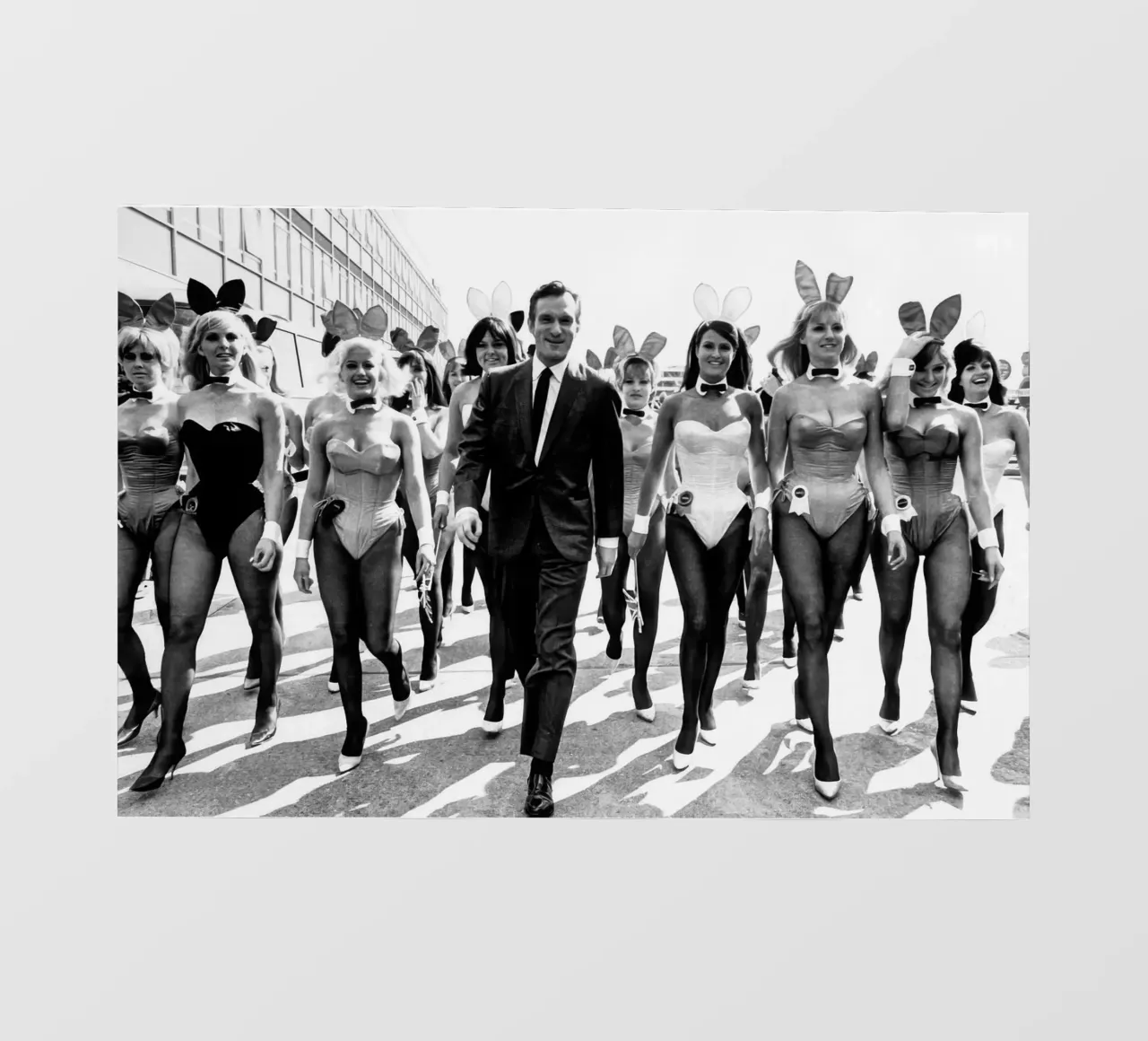 Hugh Hefner e le conigliette di Playboy (1966) telo in pvc da vintgeseyn