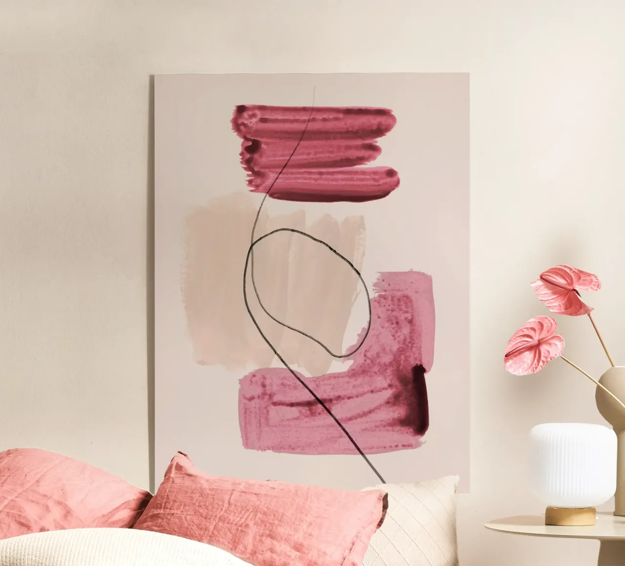abstract lines and shapes no. 1 acryl van IRIS LEHNHARDT FINE ART