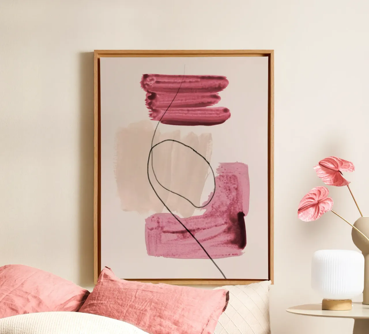 abstract lines and shapes no. 1 canvas van IRIS LEHNHARDT FINE ART