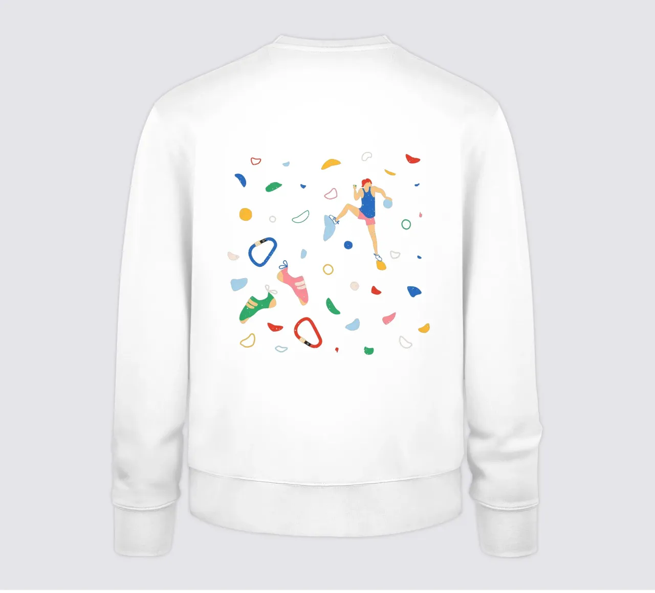 Climber on a bouldering wall sweatshirt by justclimberthings