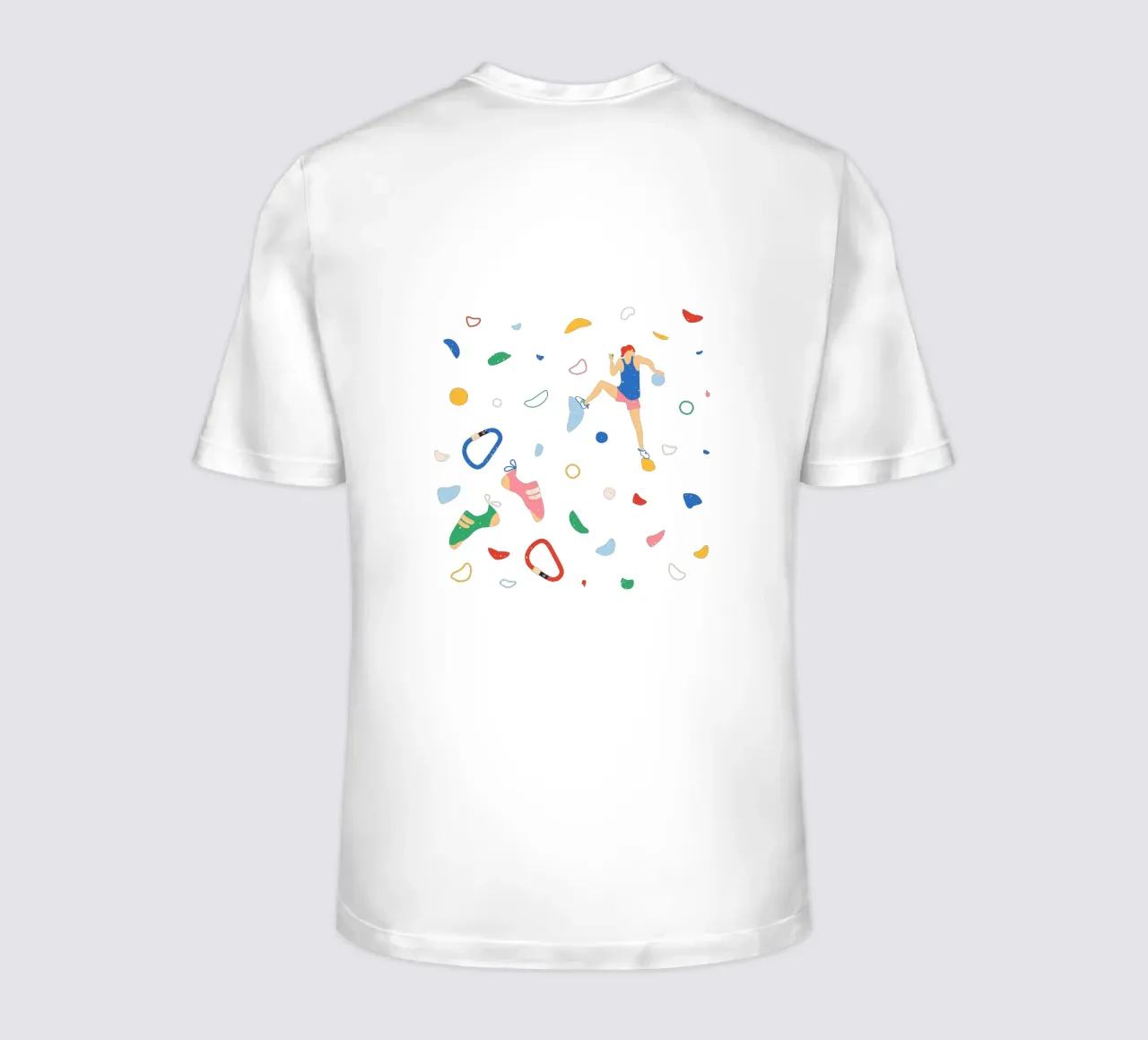 Kletterer an einer Boulderwand T-Shirt von justclimberthings