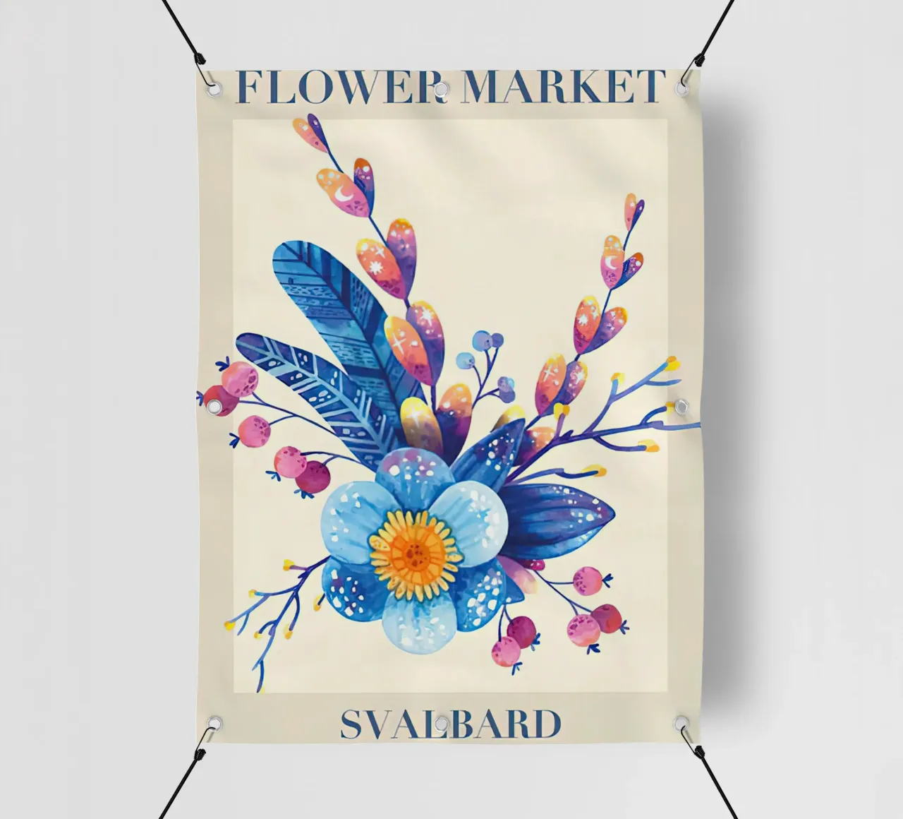 Mercato dei fiori delle Svalbard telo in pvc da Trace Simonis Flowers