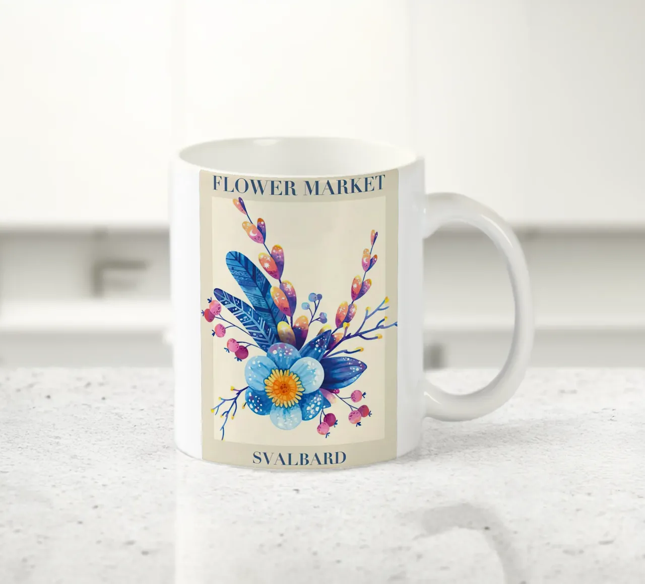 Mercato dei fiori delle Svalbard tazza in ceramica da Trace Simonis Flowers