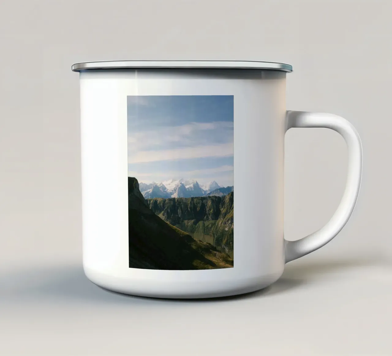 Berner Oberland Peaks tazza in smalto da FujiSwiss