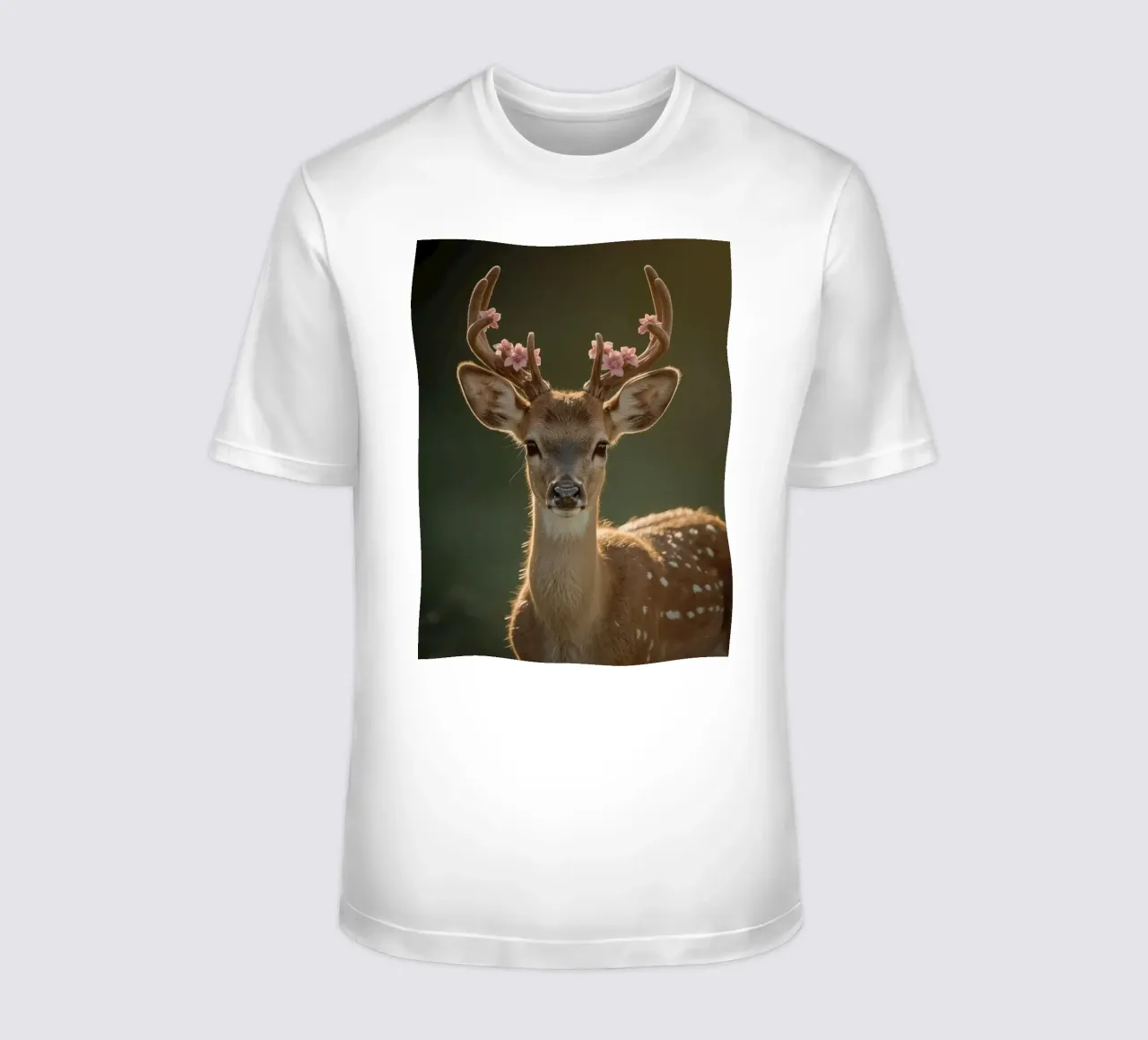 Cervo con fiori sulle corna t-shirt da DesignDoodle
