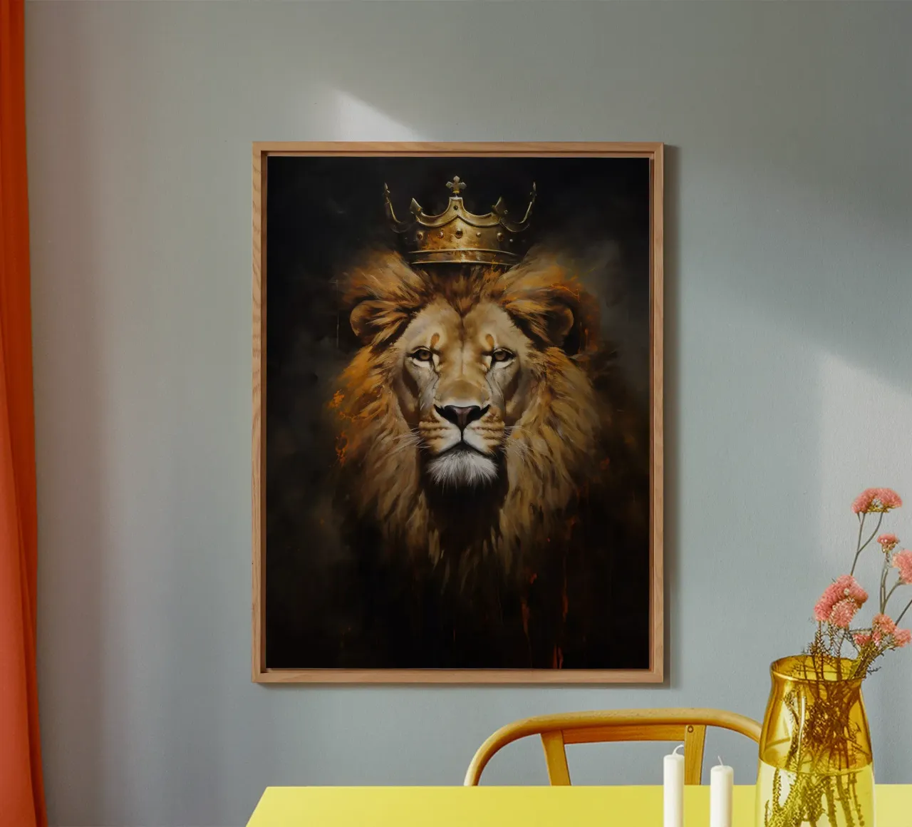Leeuwenkoning Kroon 2 aluminium-dibond van Mateo