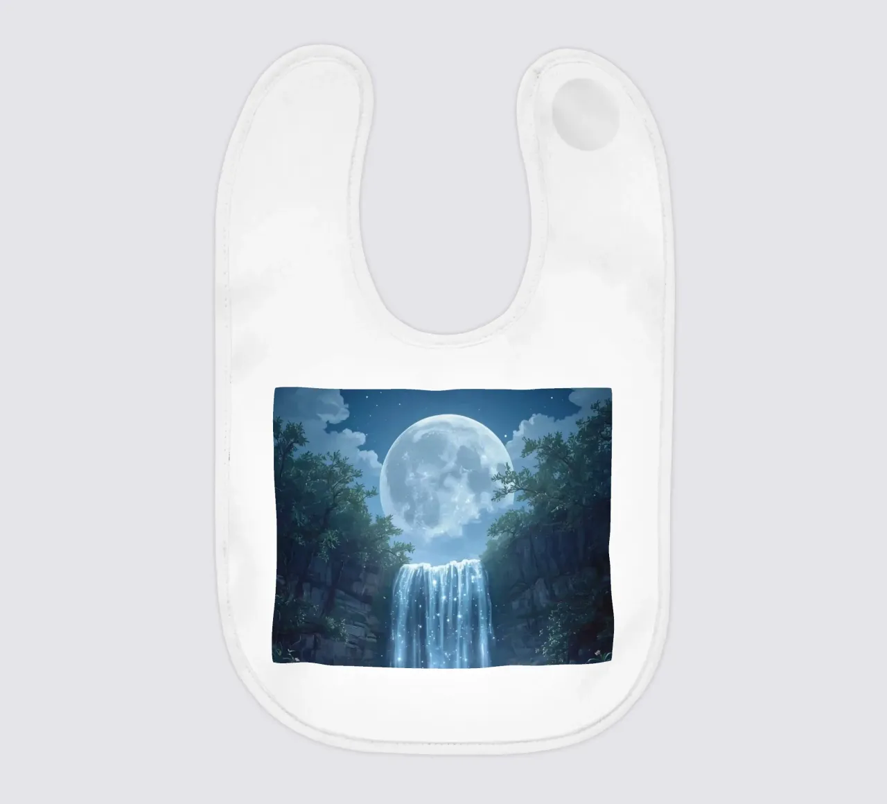 Cascata al chiaro di luna con fiori bavaglino da DesignDoodle