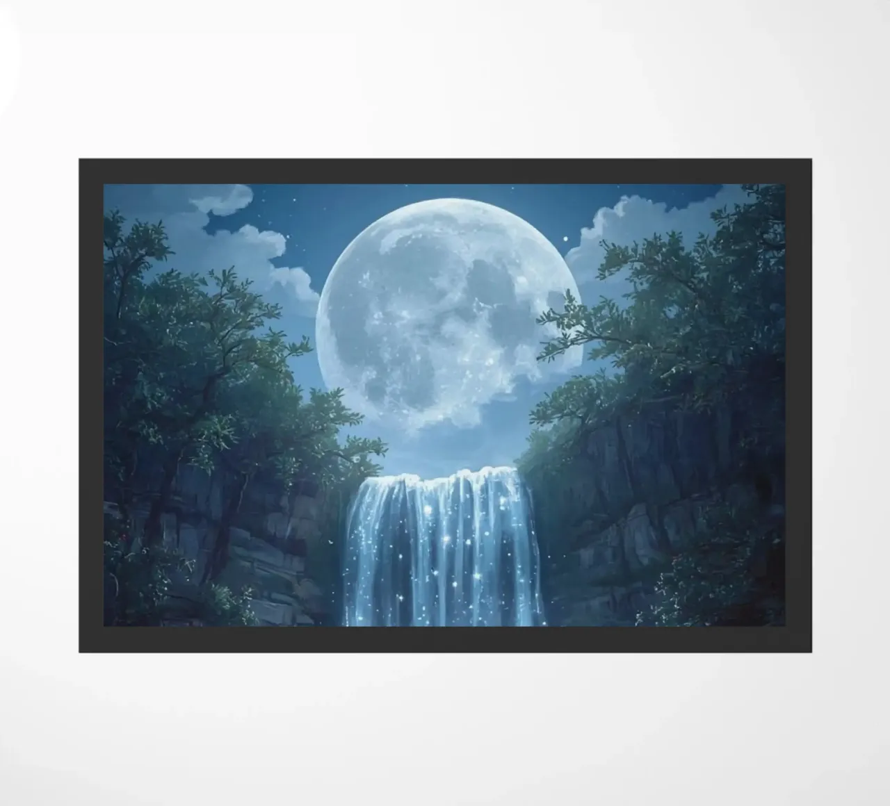 Cascata al chiaro di luna con fiori zerbino da DesignDoodle