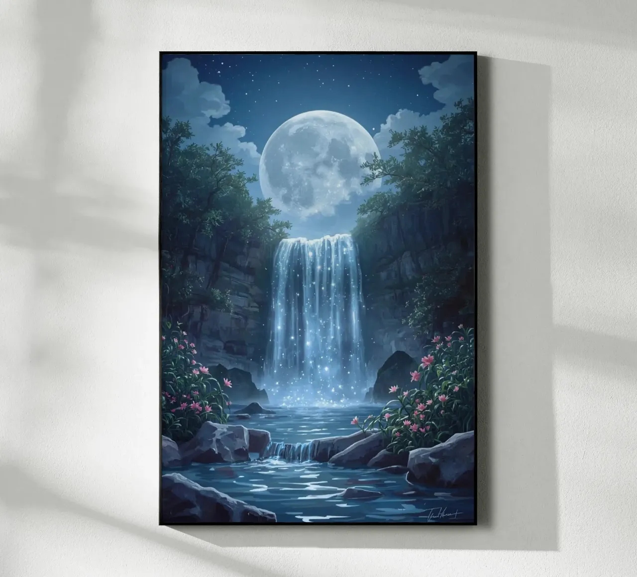 Cascata al chiaro di luna con fiori plexiglass da DesignDoodle