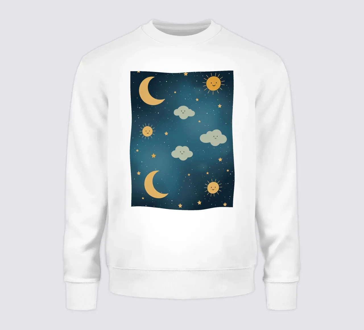 Cielo notturno con corpi celesti e nuvole felpa da DesignDoodle