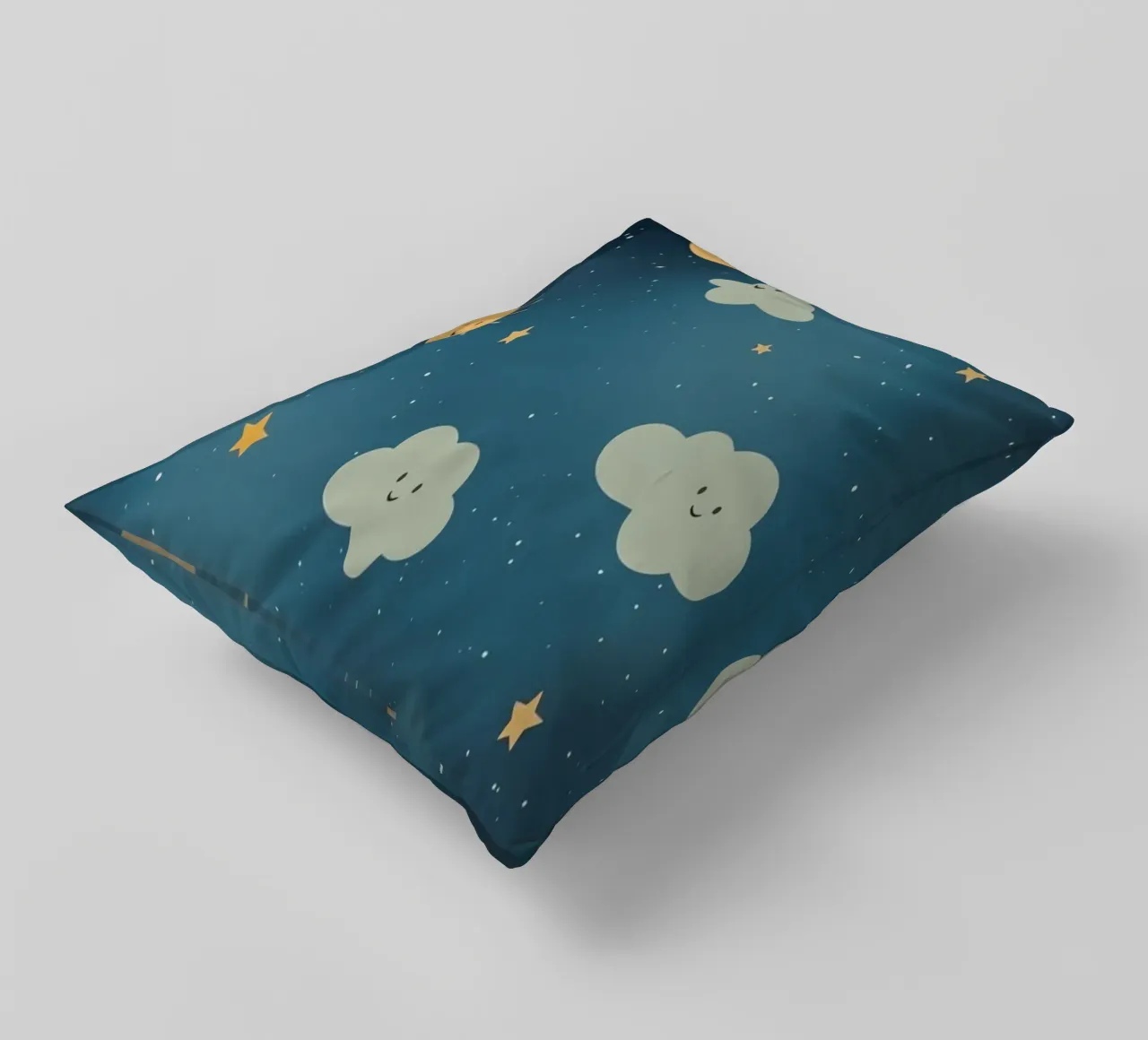 Cielo notturno con corpi celesti e nuvole cuscino da DesignDoodle