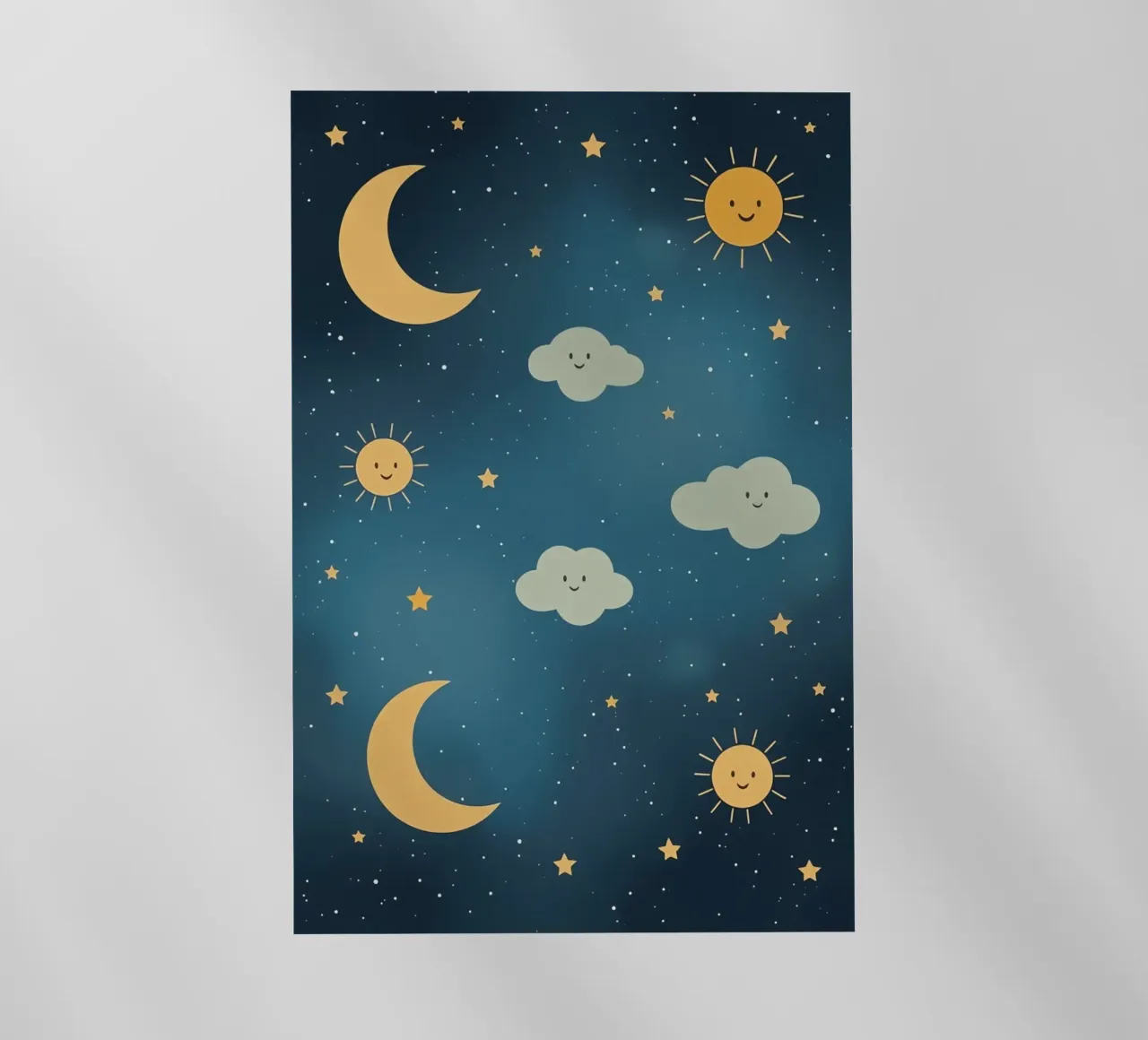 Cielo notturno con corpi celesti e nuvole pellicola backlit da DesignDoodle