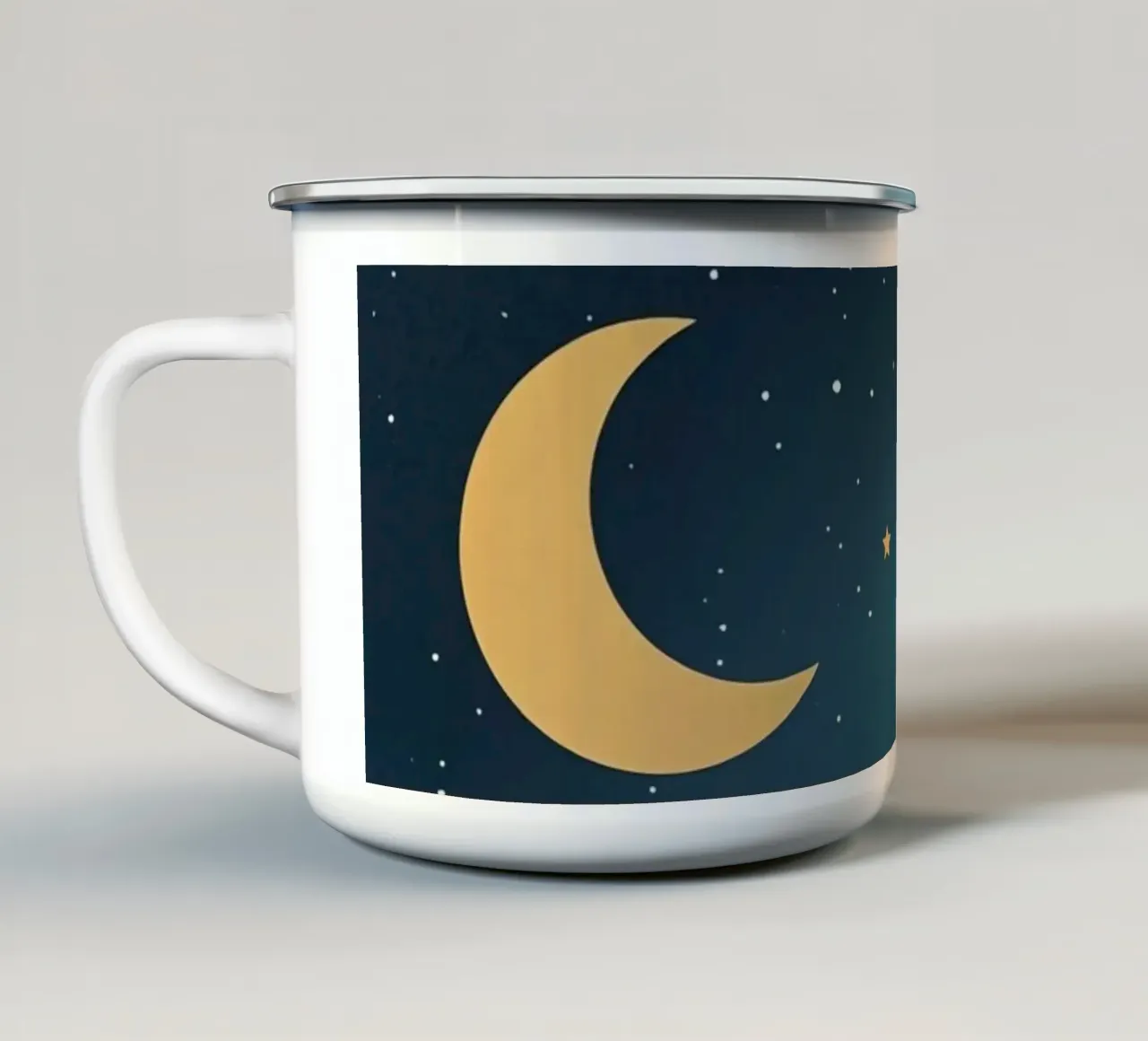 Cielo notturno con corpi celesti e nuvole tazza in smalto da DesignDoodle