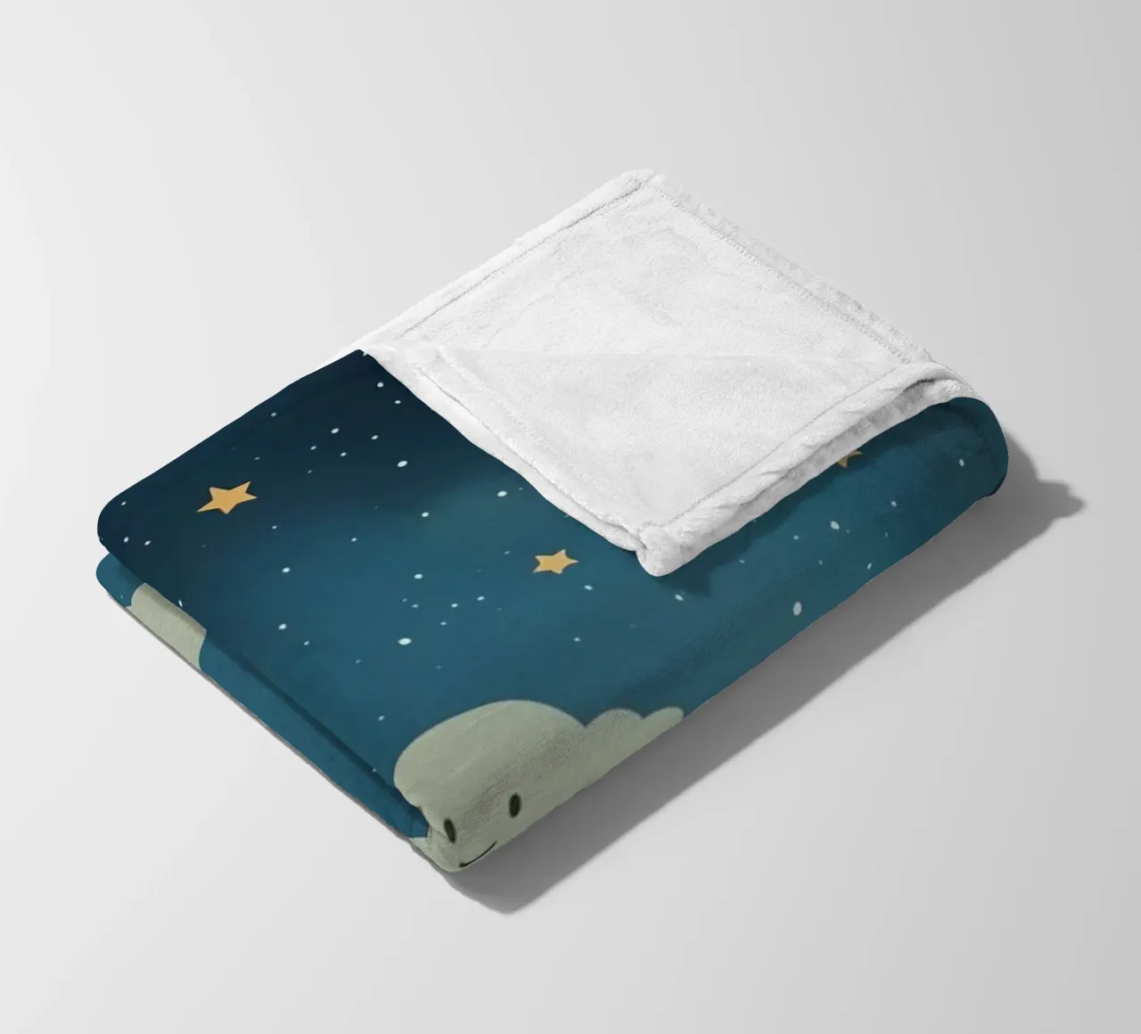 Cielo notturno con corpi celesti e nuvole coperta in pile da DesignDoodle