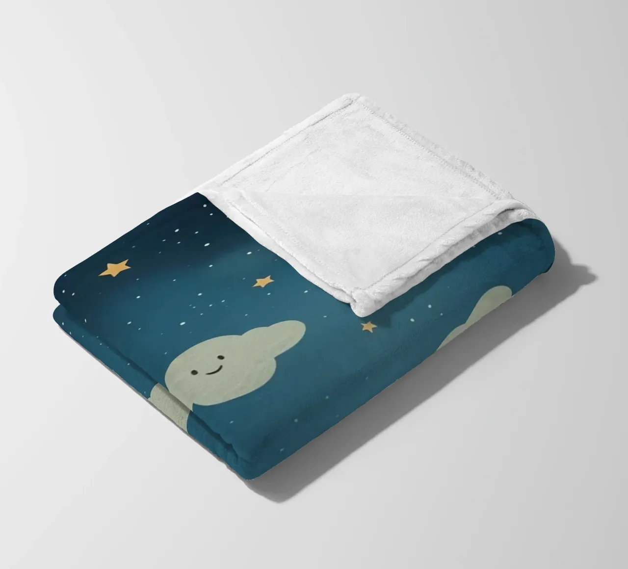 Cielo notturno con corpi celesti e nuvole coperta in pile da DesignDoodle