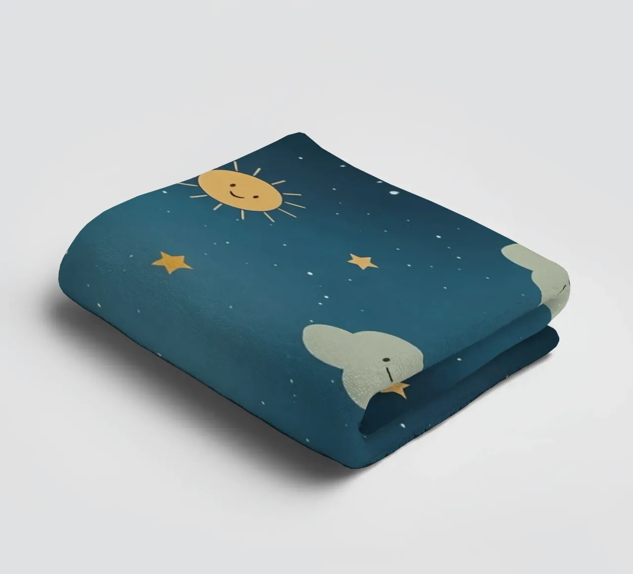 Cielo notturno con corpi celesti e nuvole asciugamano da bagno da DesignDoodle