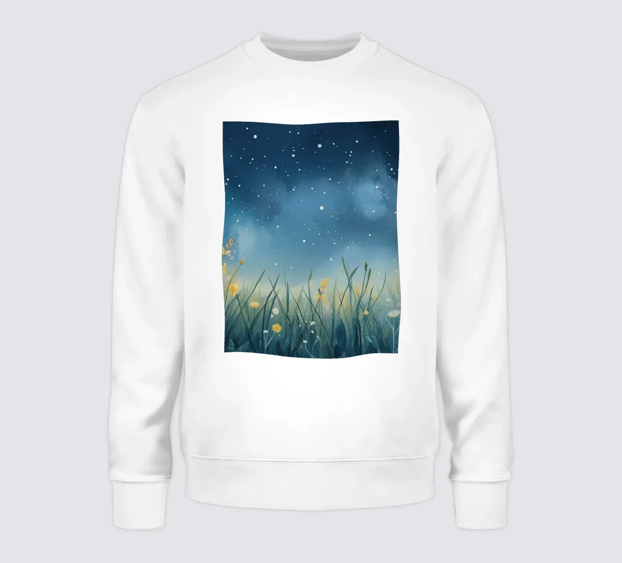 Cielo notturno con fiori selvatici felpa da DesignDoodle