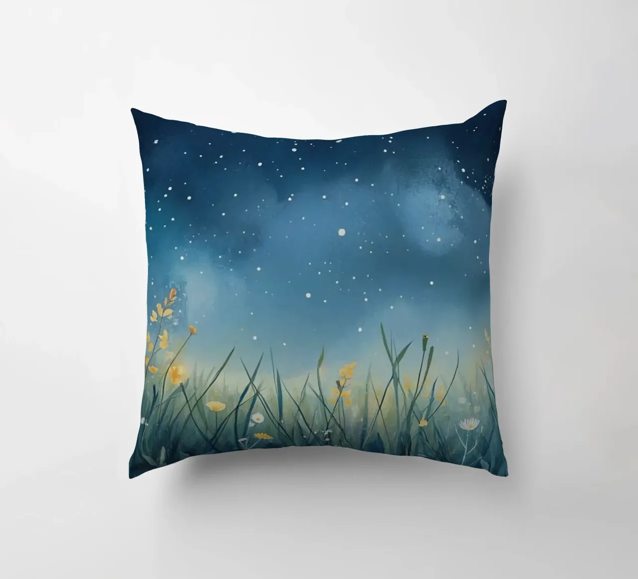 Cielo notturno con fiori selvatici cuscino da DesignDoodle