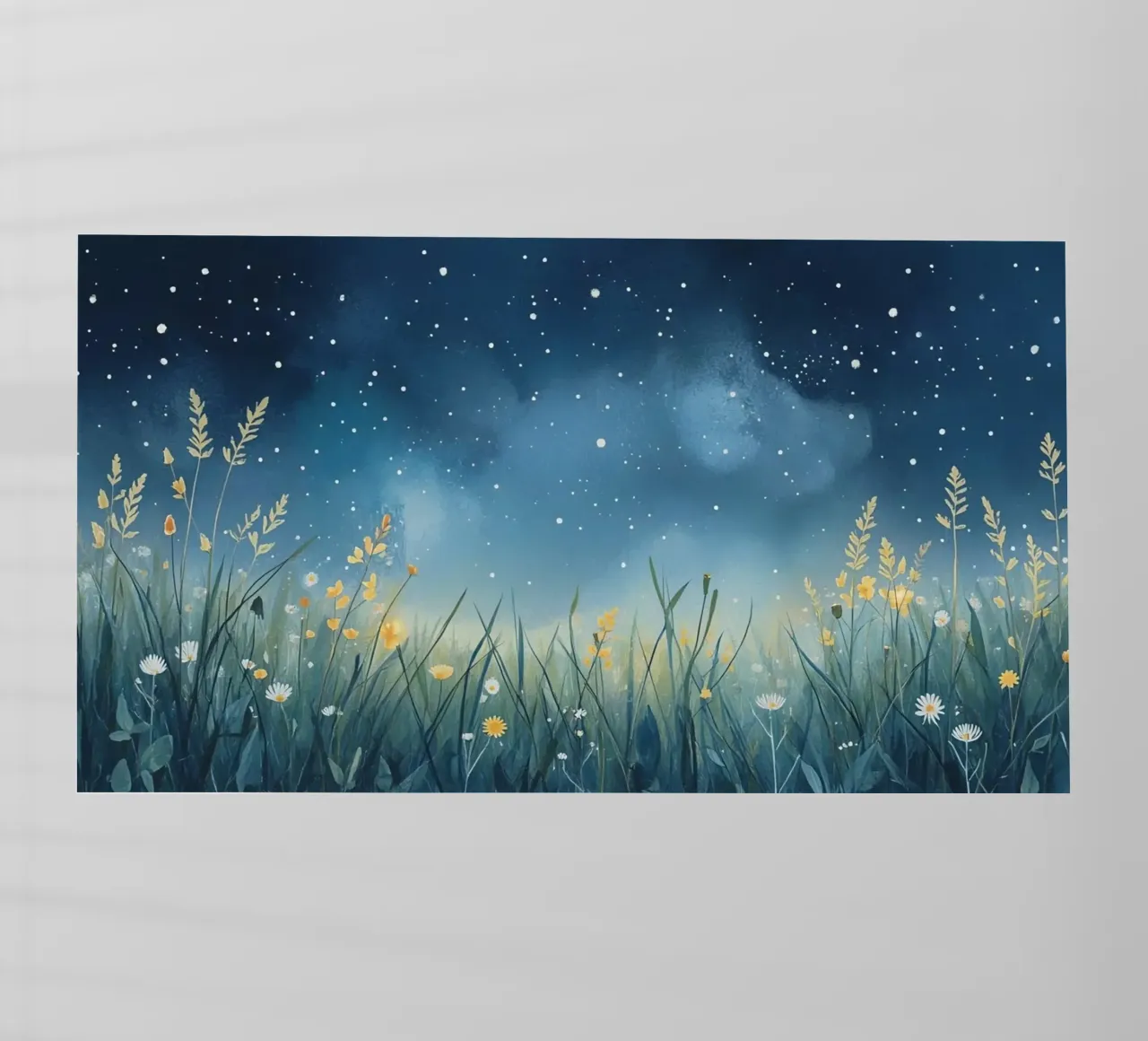 Cielo notturno con fiori selvatici pellicola backlit da DesignDoodle