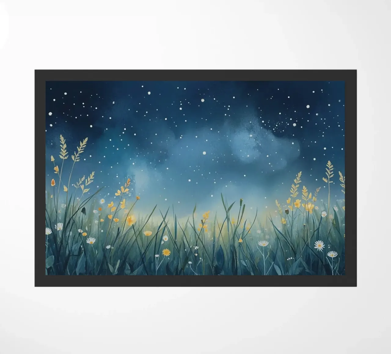 Cielo notturno con fiori selvatici zerbino da DesignDoodle