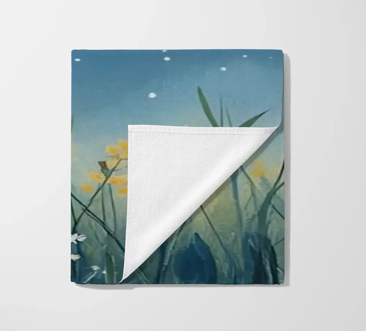 Cielo notturno con fiori selvatici telo mare da DesignDoodle