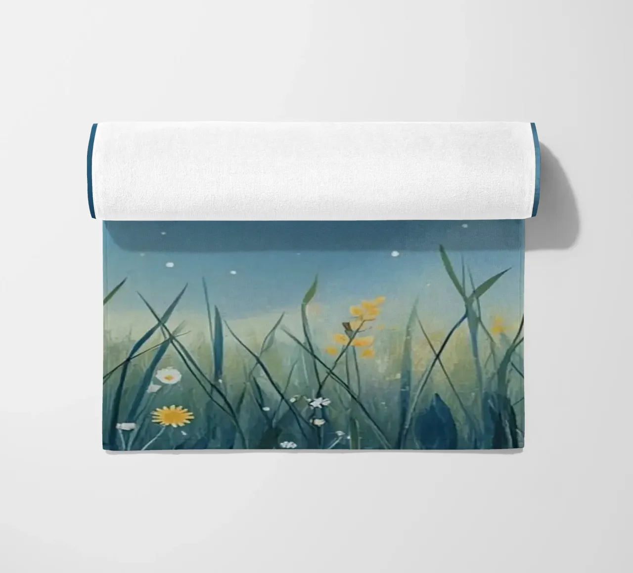 Cielo notturno con fiori selvatici telo mare da DesignDoodle