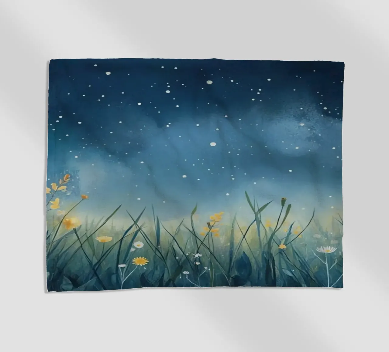 Cielo notturno con fiori selvatici telo mare da DesignDoodle