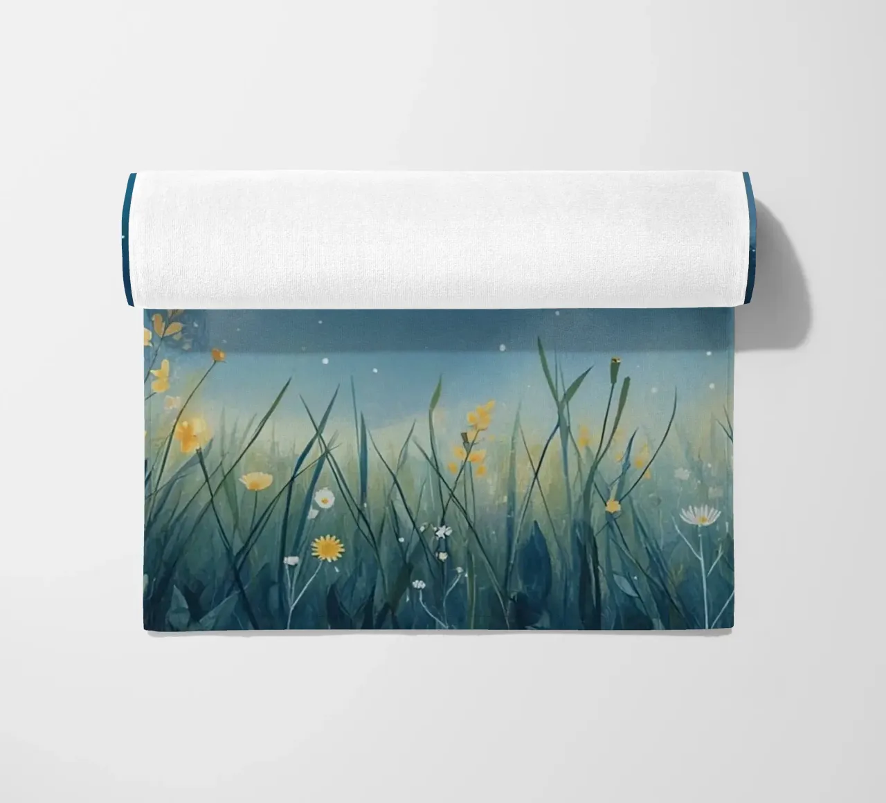 Cielo notturno con fiori selvatici telo mare da DesignDoodle