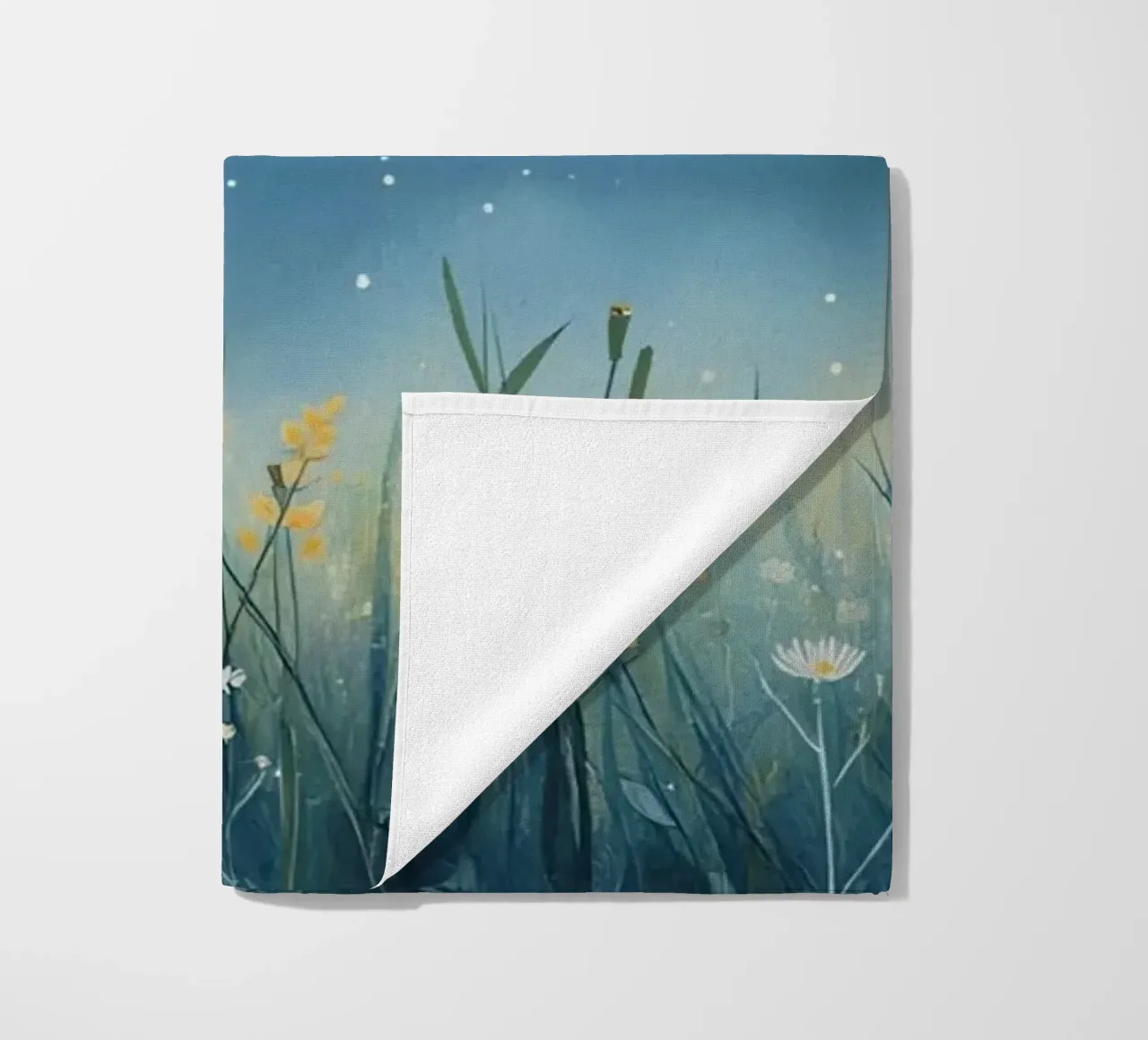Cielo notturno con fiori selvatici telo mare da DesignDoodle