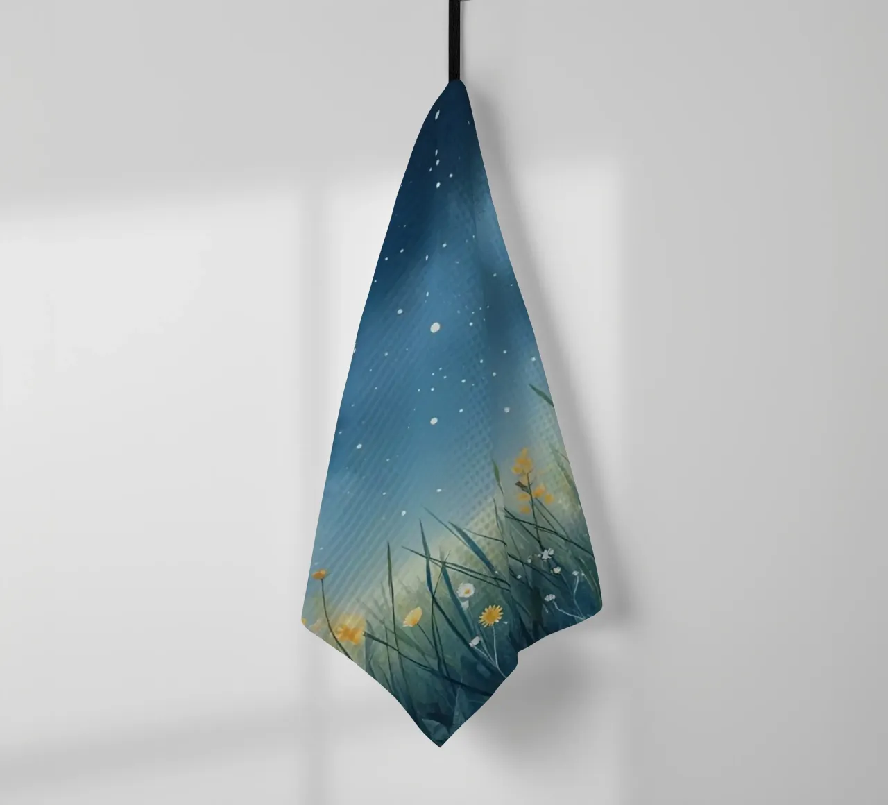Cielo notturno con fiori selvatici canovaccio da cucina da DesignDoodle