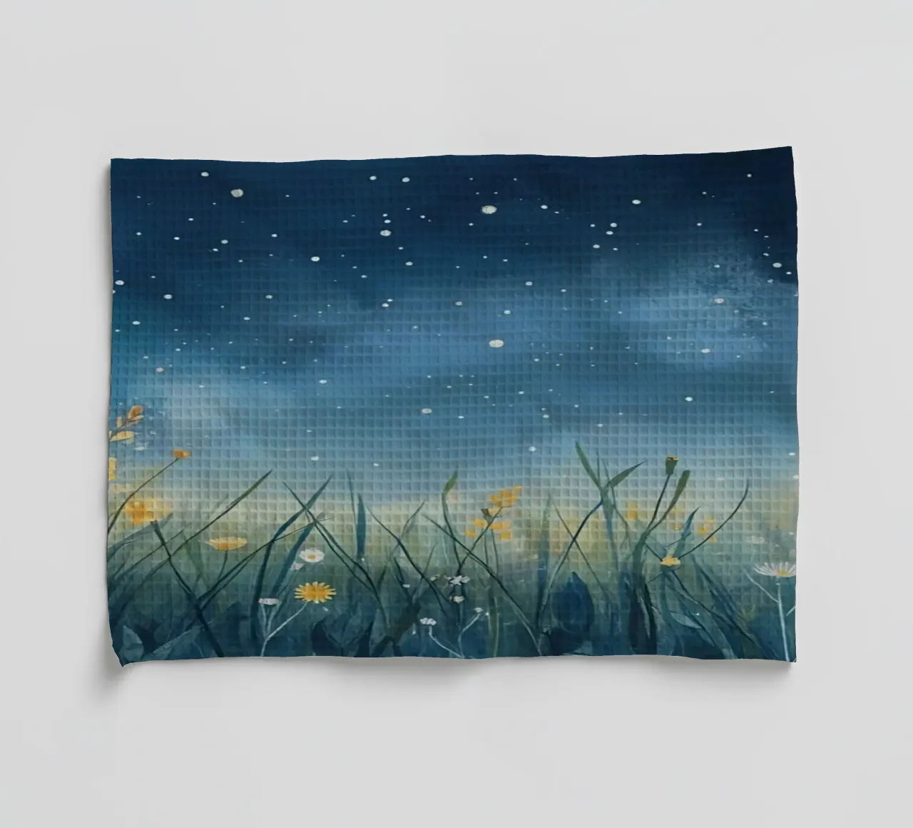 Cielo notturno con fiori selvatici canovaccio da cucina da DesignDoodle