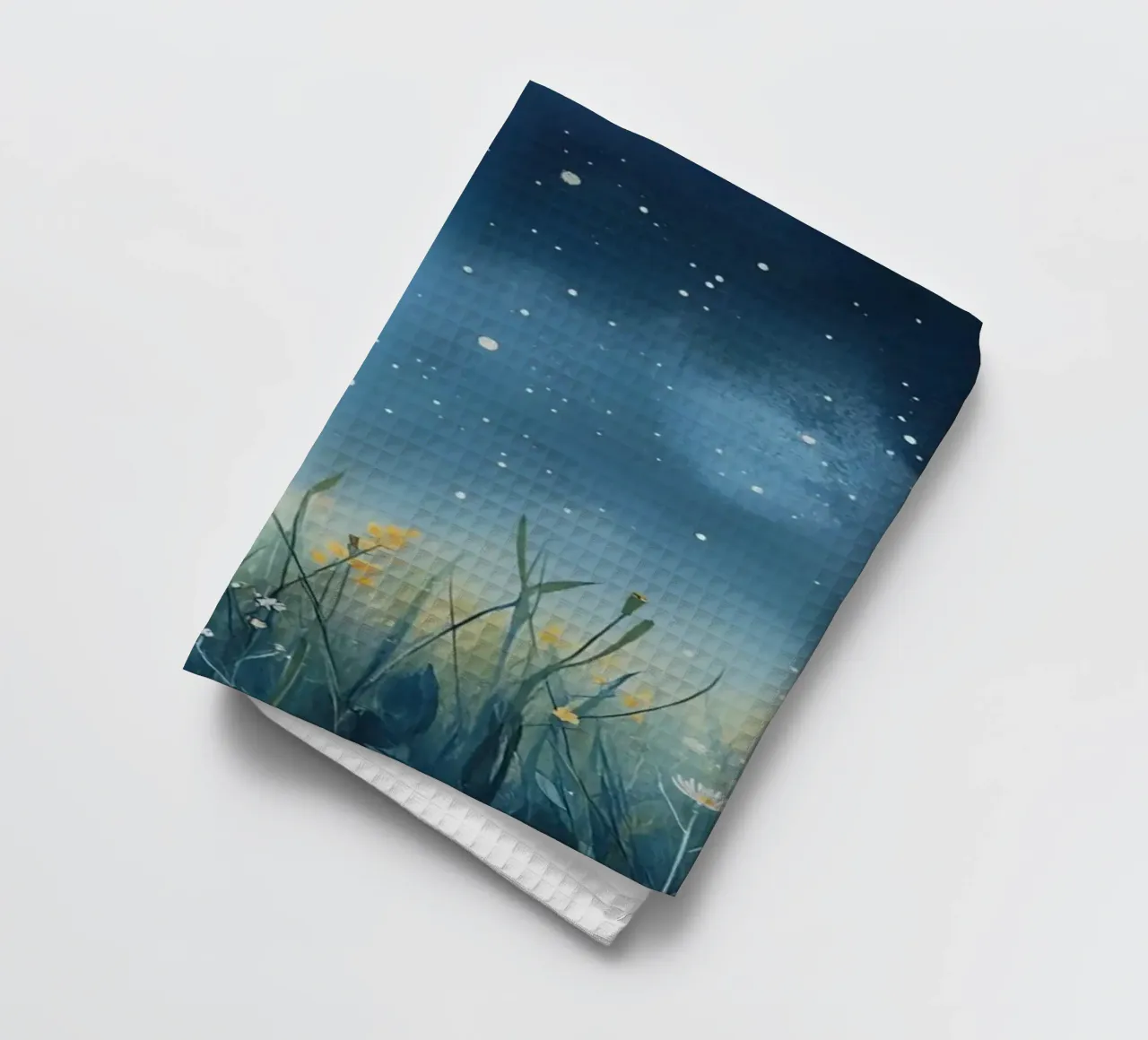 Cielo notturno con fiori selvatici canovaccio da cucina da DesignDoodle