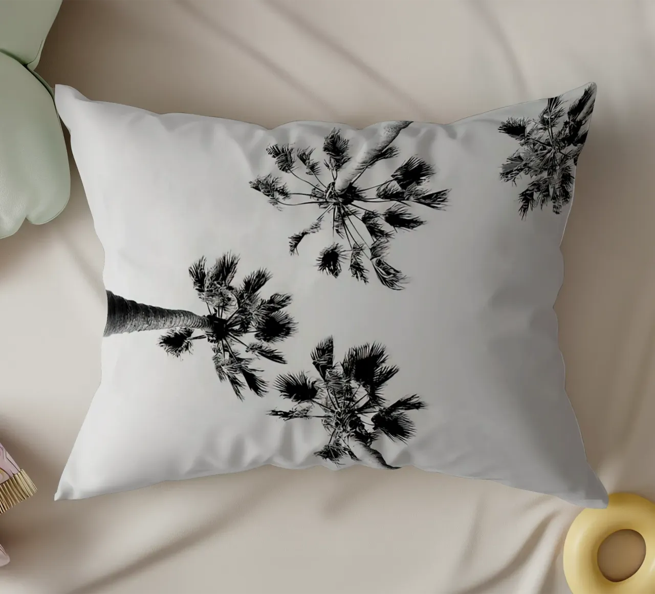 Palme in bianco e nero cuscino da Black And White