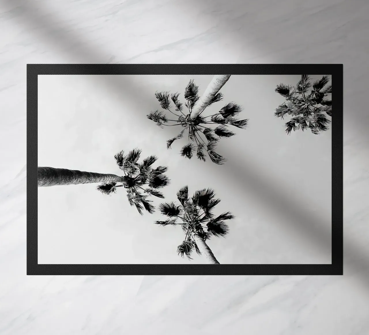 Palme in bianco e nero zerbino da Black And White