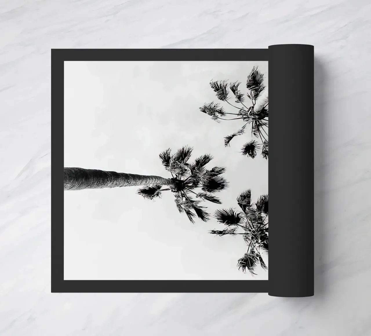 Palme in bianco e nero zerbino da Black And White