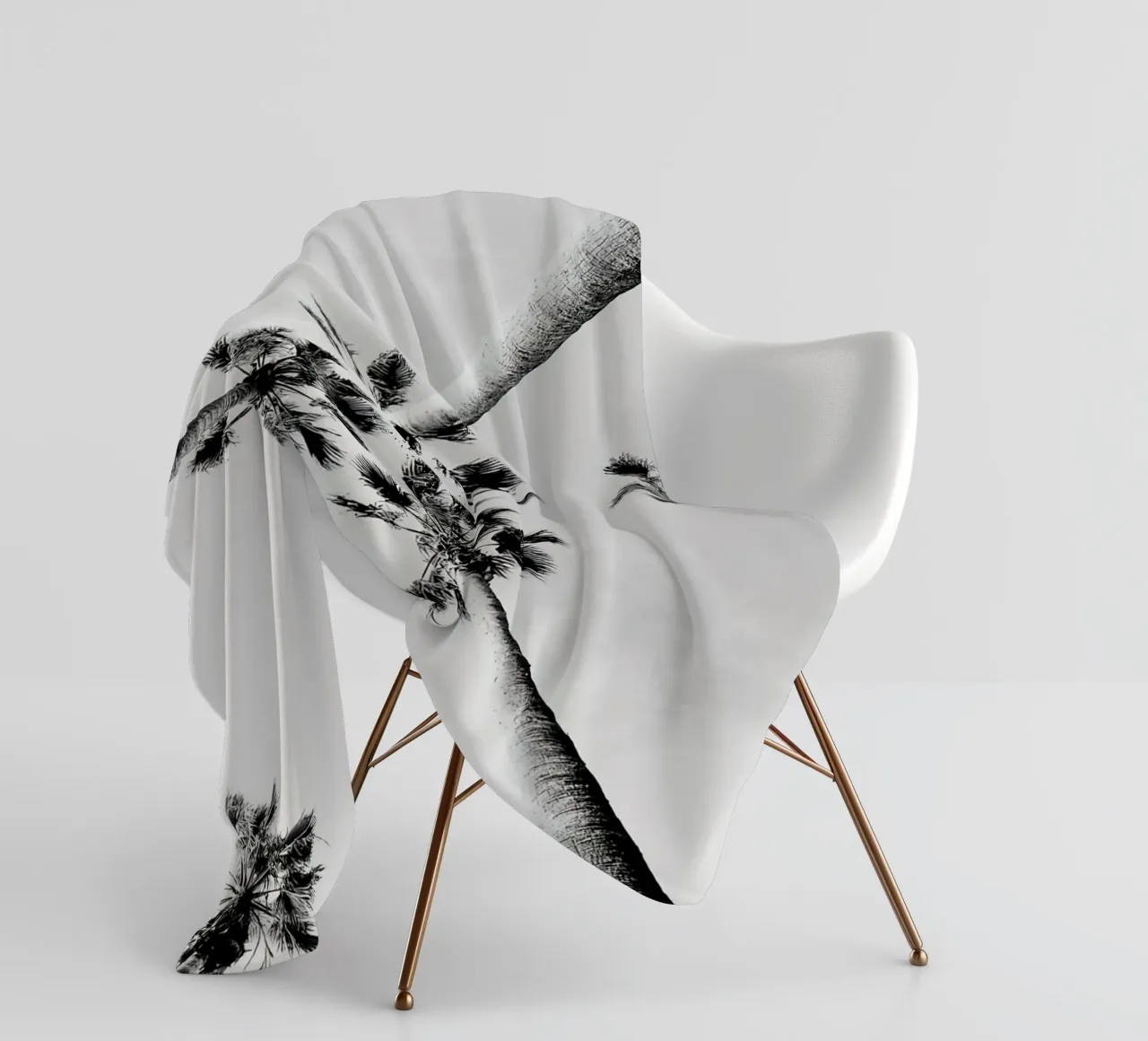 Palme in bianco e nero coperta in pile da Black And White