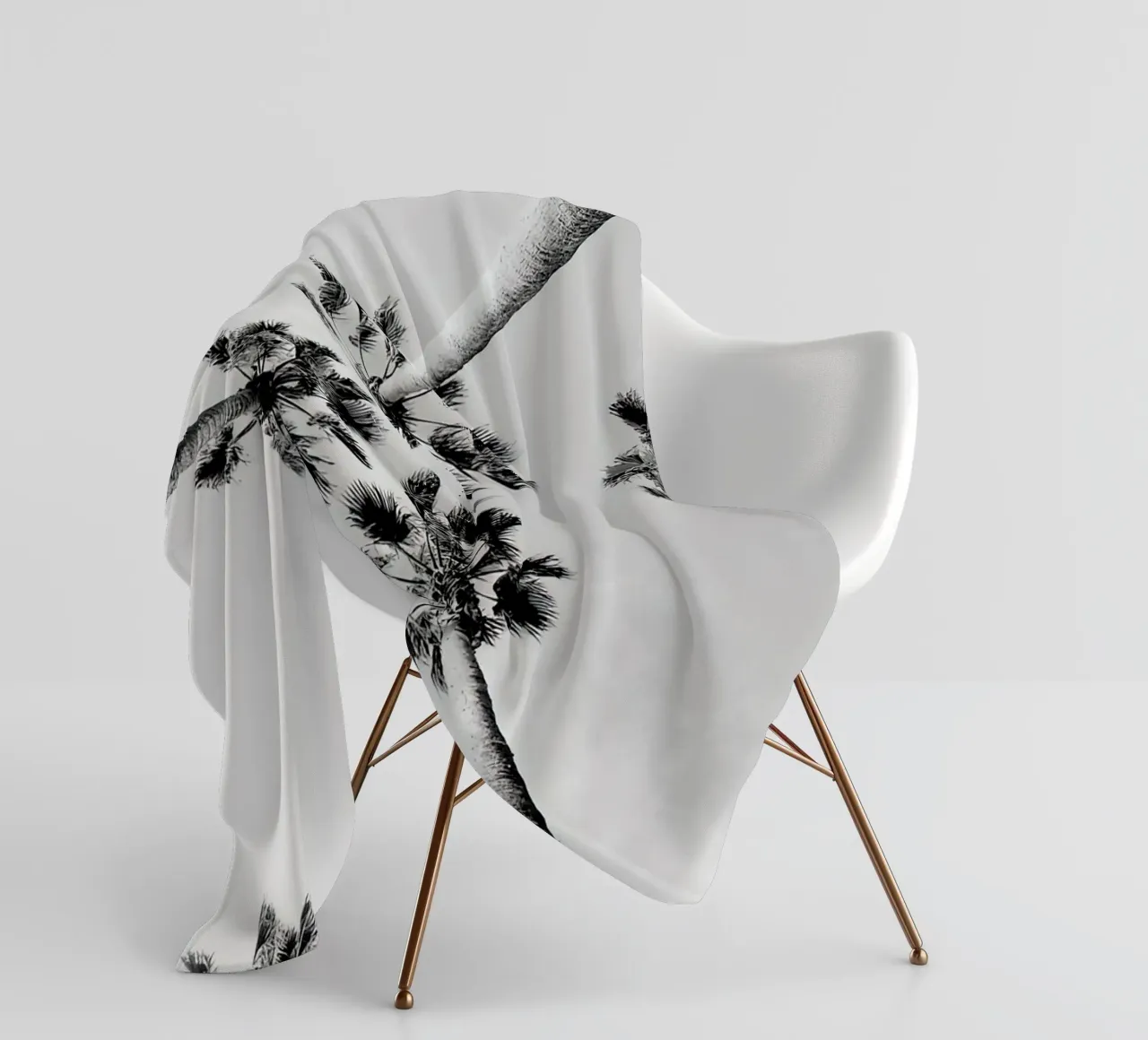 Palme in bianco e nero coperta in pile da Black And White