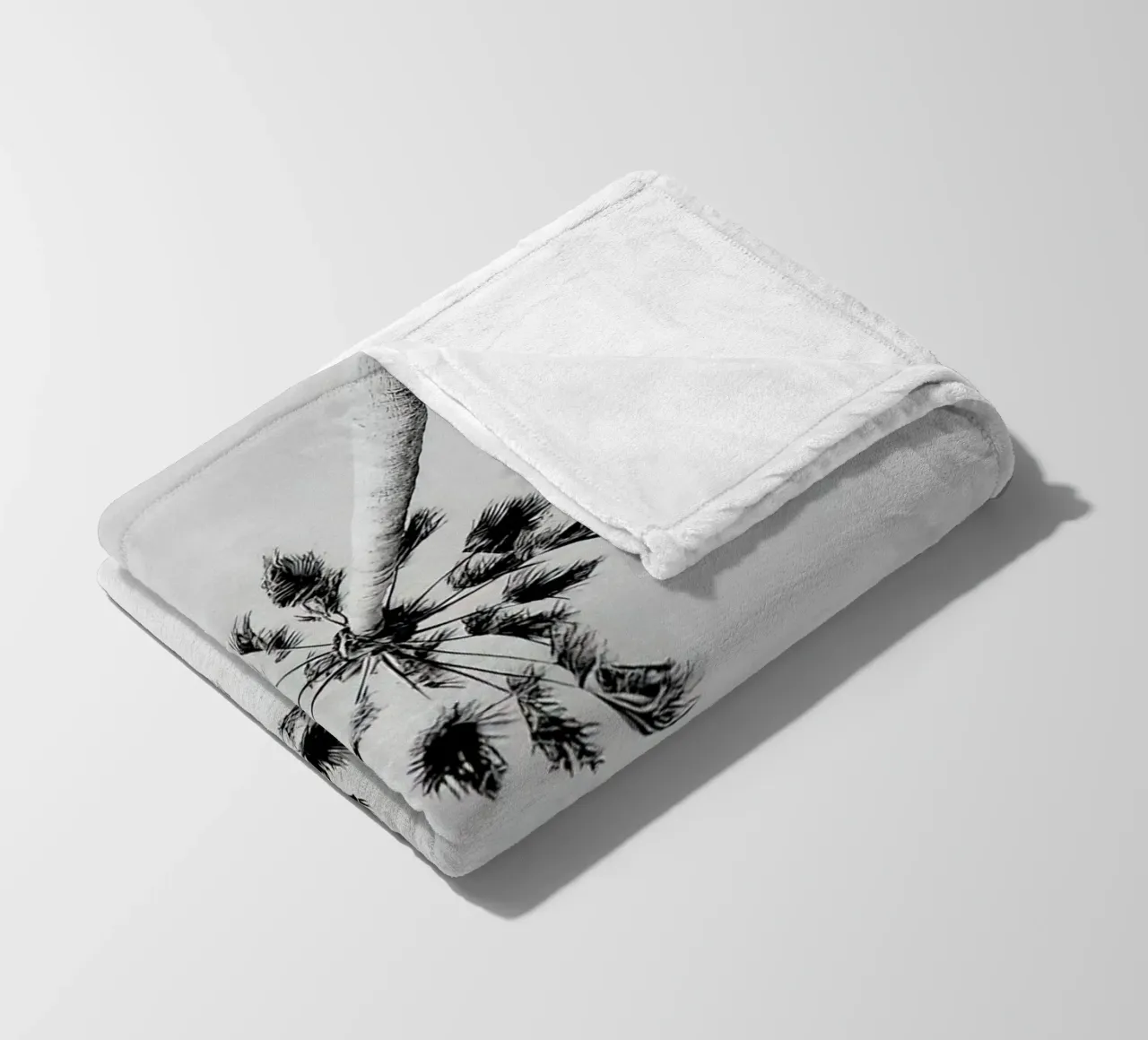 Palme in bianco e nero coperta in pile da Black And White