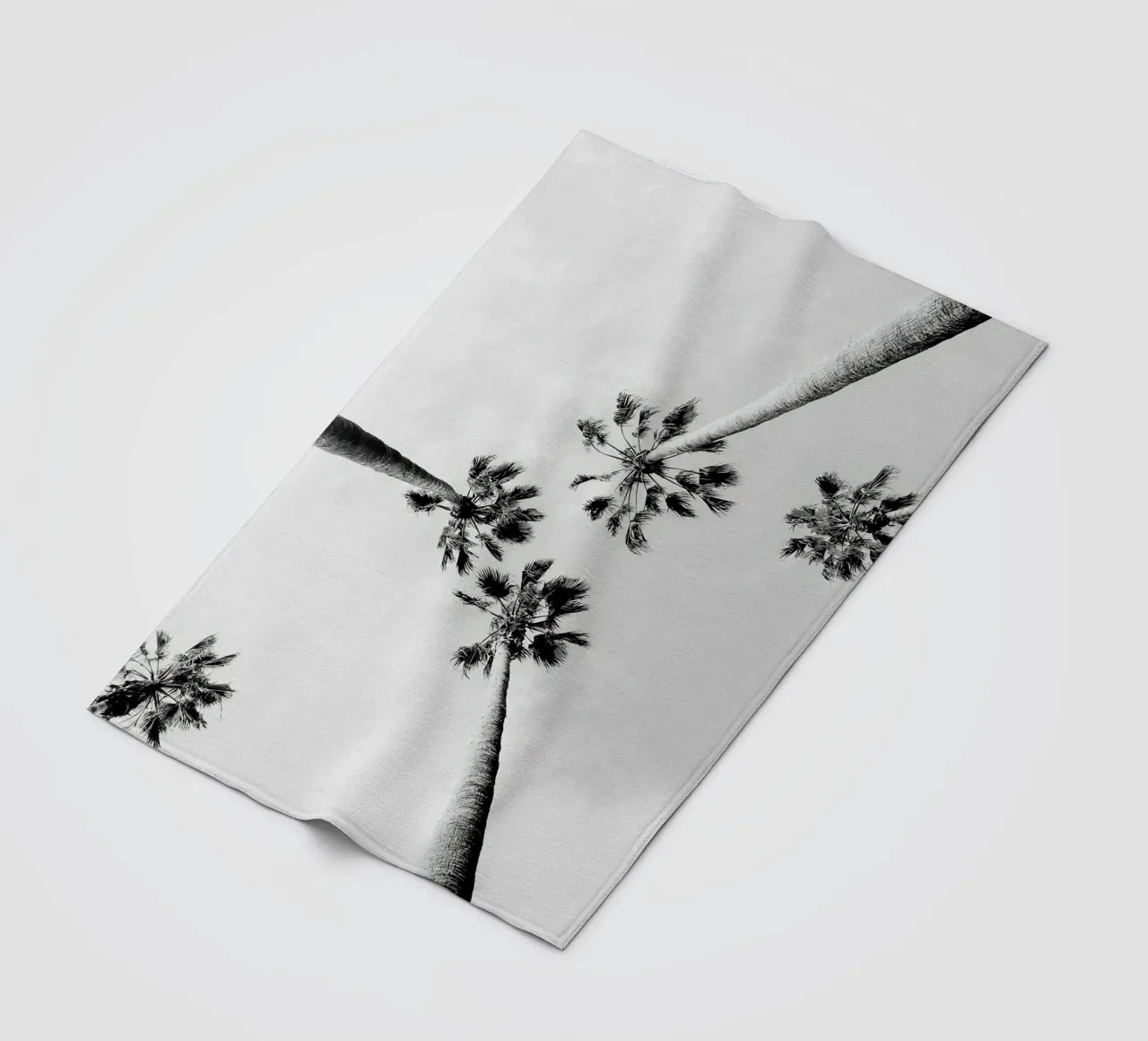 Palme in bianco e nero coperta in pile da Black And White