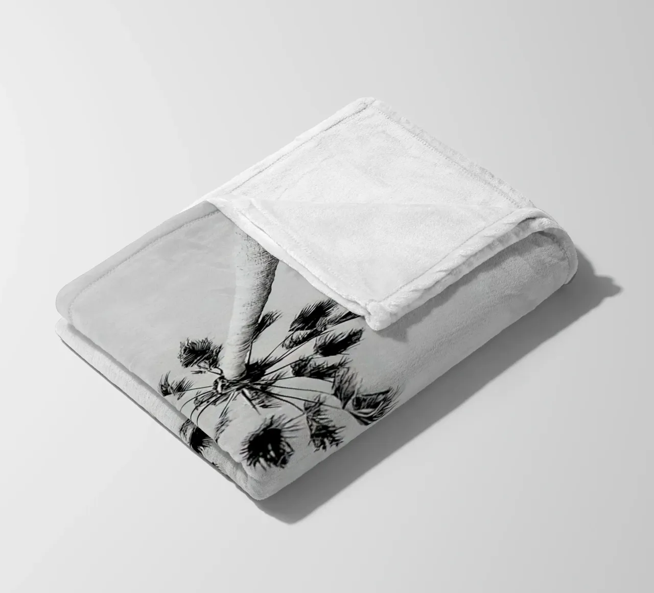 Palme in bianco e nero coperta in pile da Black And White
