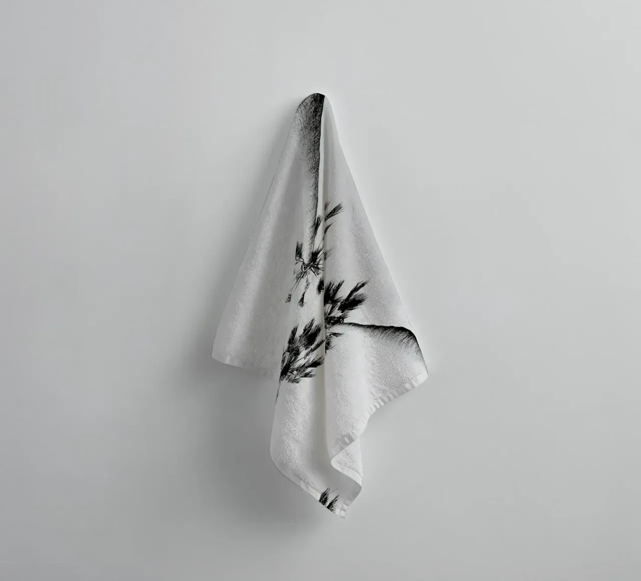 Palme in bianco e nero asciugamano da bagno da Black And White