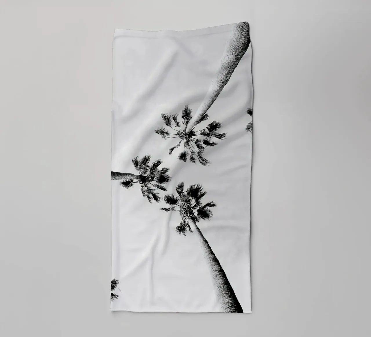 Palme in bianco e nero asciugamano da bagno da Black And White