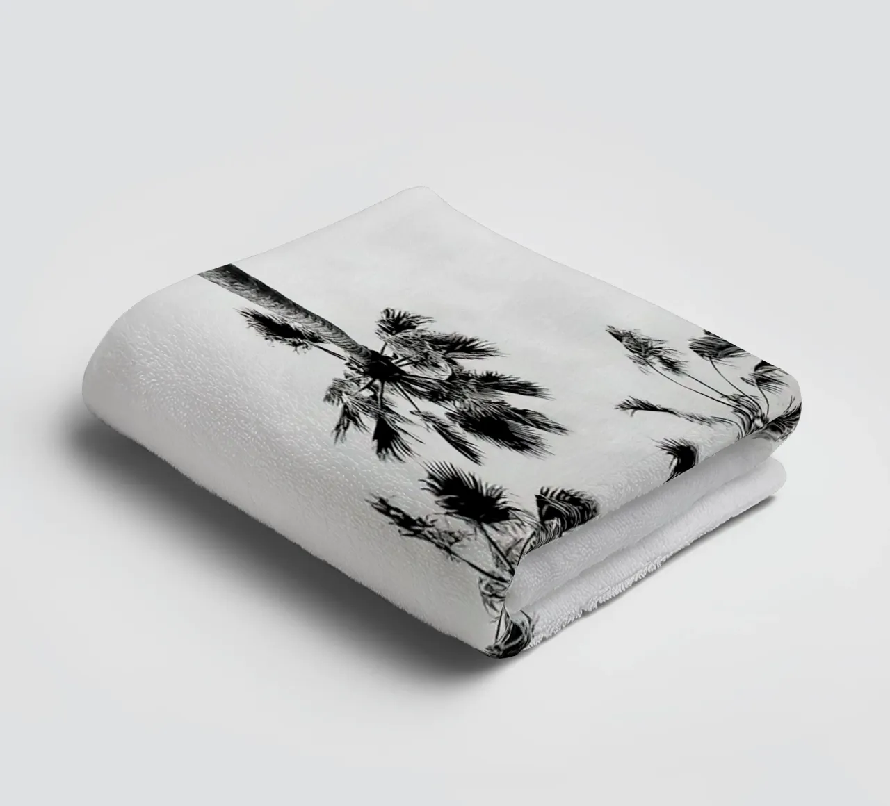 Palme in bianco e nero asciugamano da bagno da Black And White