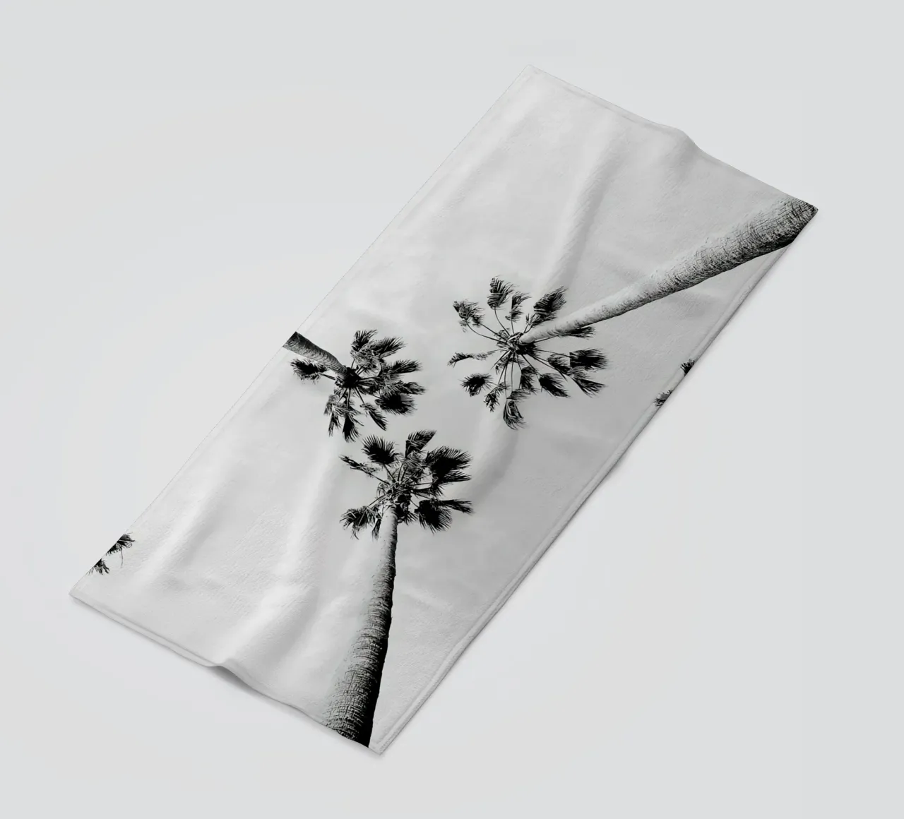 Palme in bianco e nero telo mare da Black And White