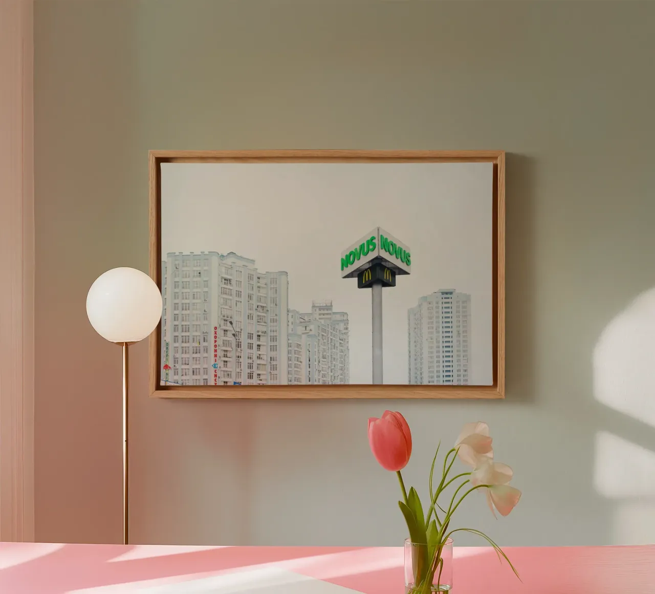 Edifici alti Kyiv, Ucraina tela da fotokunst