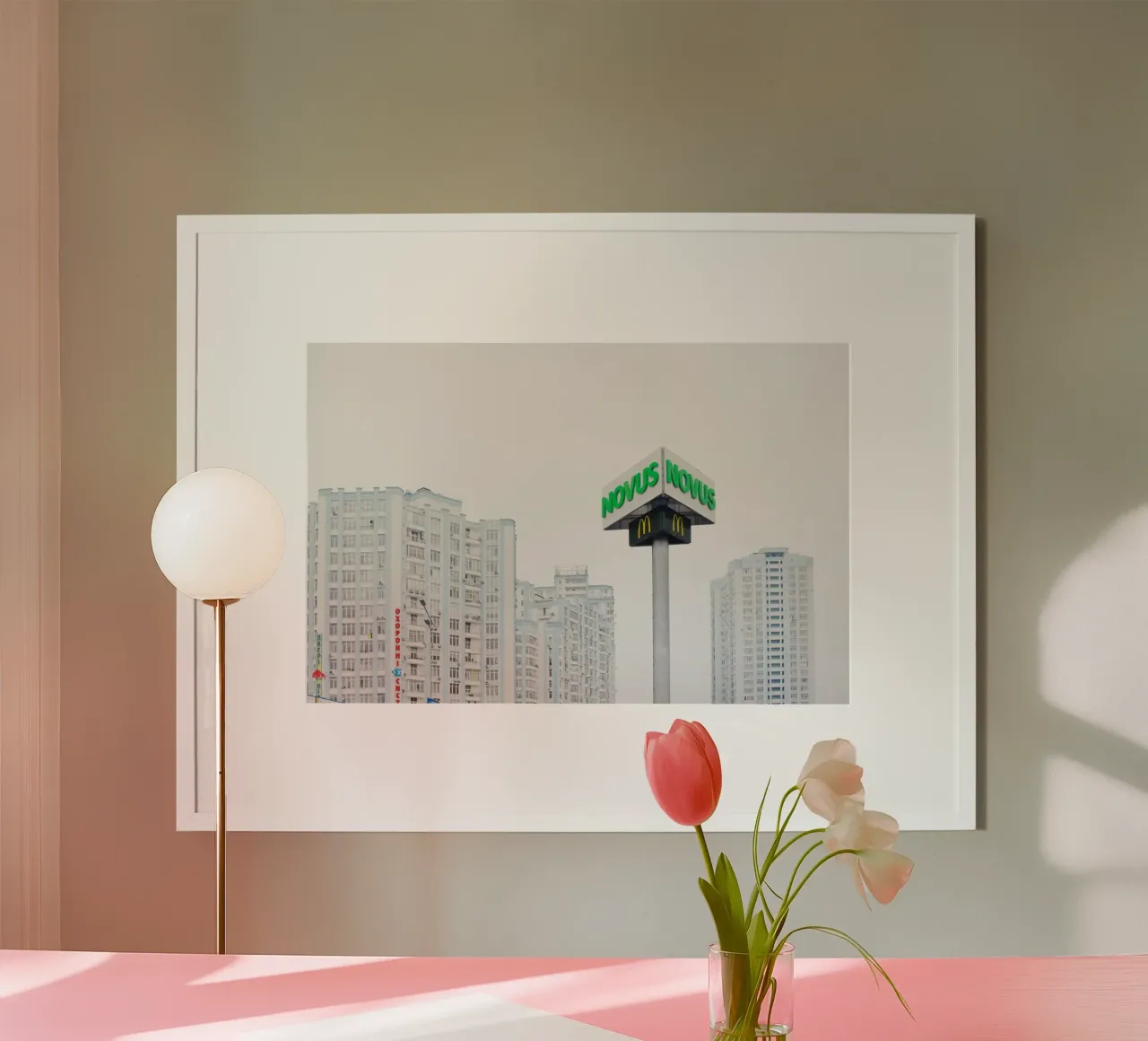 Edifici alti Kyiv, Ucraina poster da fotokunst