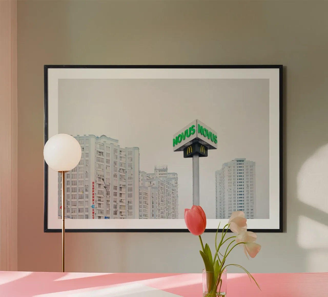 Edifici alti Kyiv, Ucraina poster da fotokunst