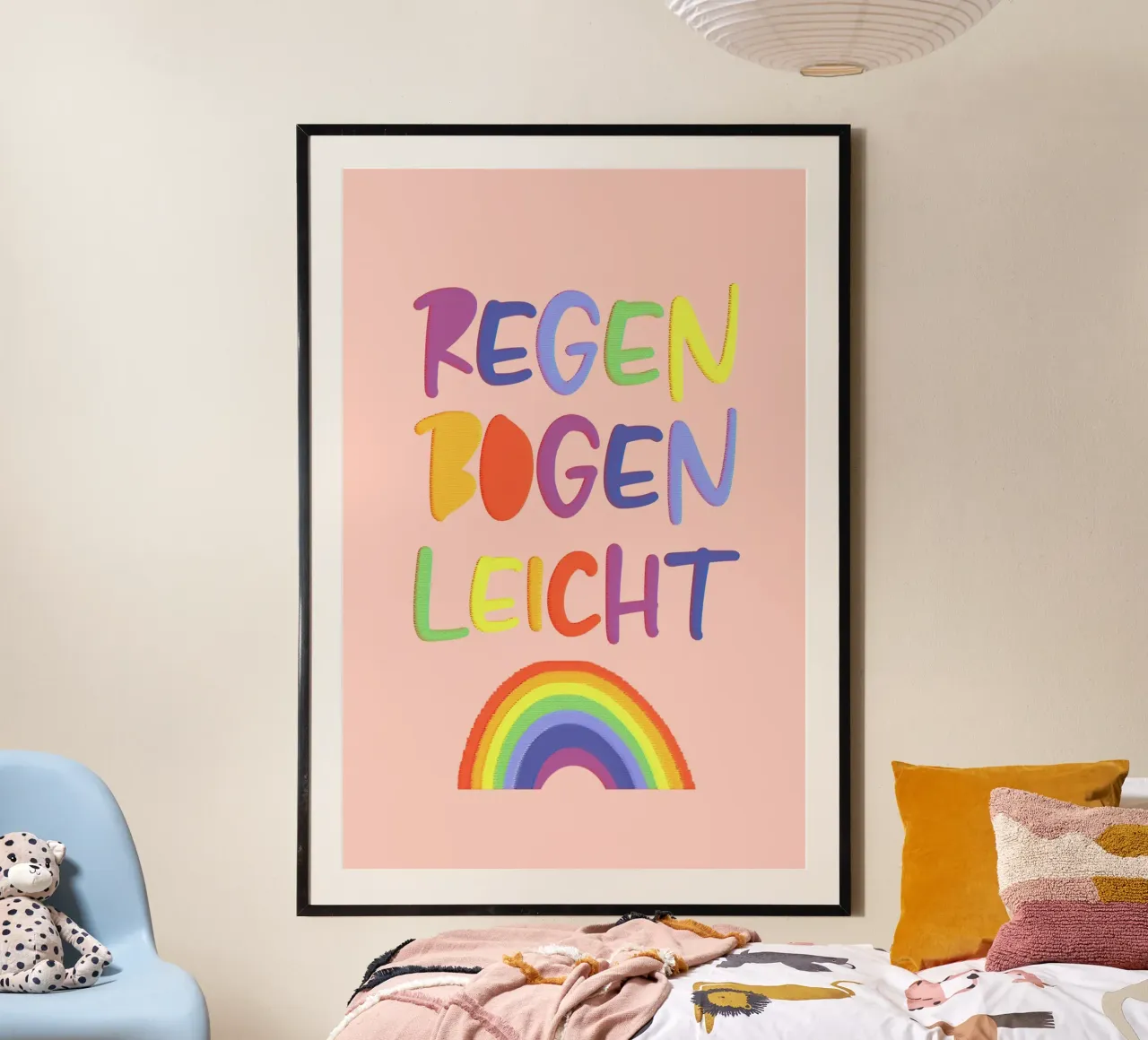 Regenbooglicht poster van maramirage