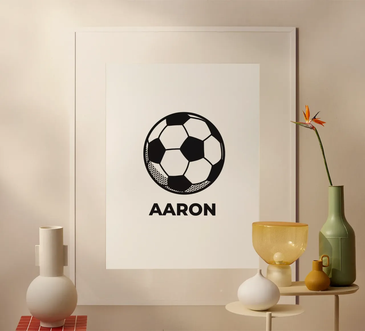 Soccer poster con telaio in plastica da we line studio - design