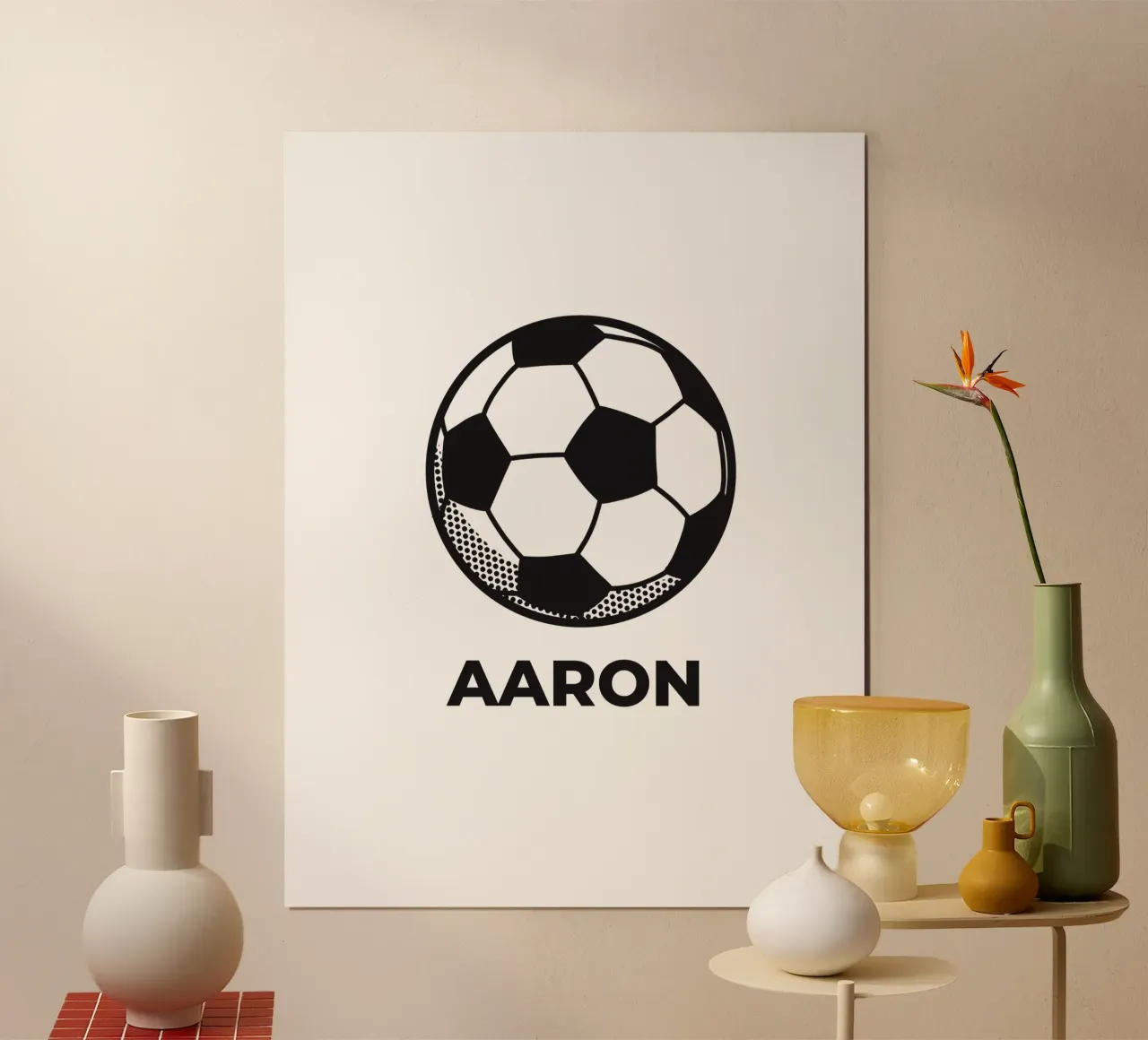 Soccer poster con telaio in plastica da we line studio - design